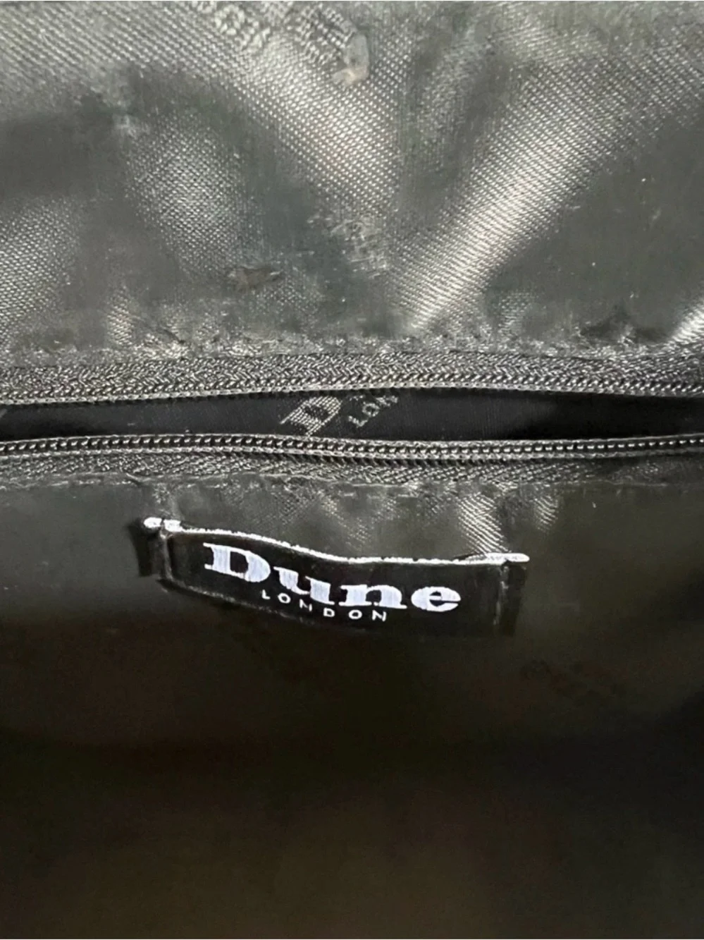 Dune London Gray Snake-Print Flap Top-Handle Satchel